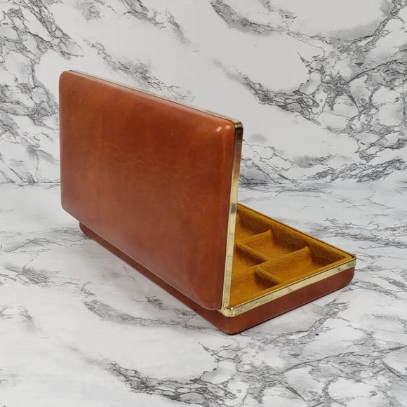 Travel Jewelry Box Compact Vintage - Picture 4 of 9